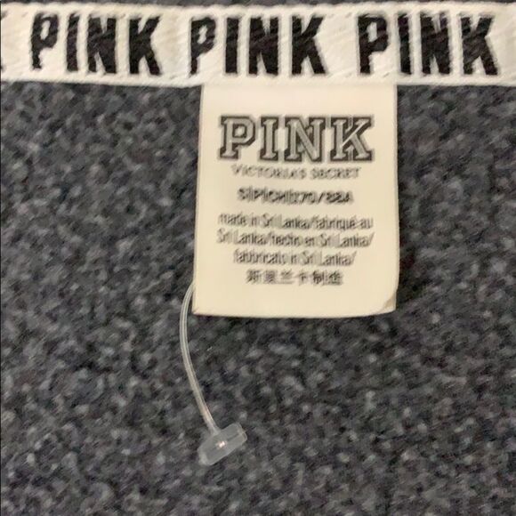 Victoria’s Secret PINK Oversized Gray Zip-Up Hoodie — Size S - Picture 6 of 7
